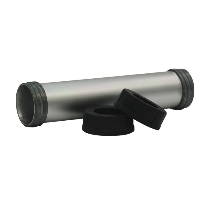 CILINDRO IN ALLUMINIO 400ml - Tubo in alluminio da 400 ml. Accetta tubi di materiale morbido da 400 ml pacchetto (include 2 chiudi tubo filettati). Richiede barra di spinta corta 48091090 e pistone 44700375.