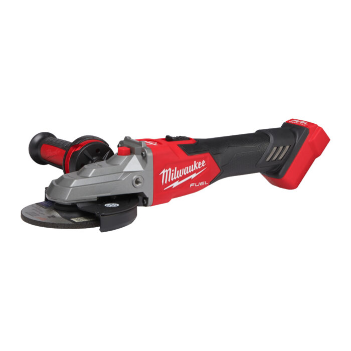 M18 FSAGF125XB-0X-Smerigliatrice angolare 18 Volt a testa piatta disco 125 mm Tecnologia FUEL con interruttore a slitta e freno - senza batteria-Milwaukee