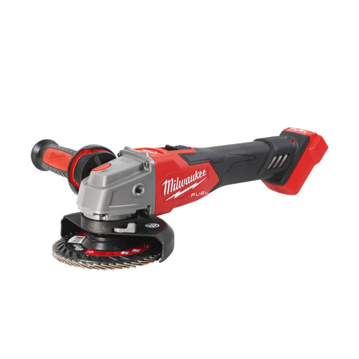 M18 FSAGV125XB-0X-Smerigliatrice angolare 18 Volt Velocità Variabile disco 125 mm Tecnologia FUEL con interruttore a slitta e freno - senza batteria-Milwaukee