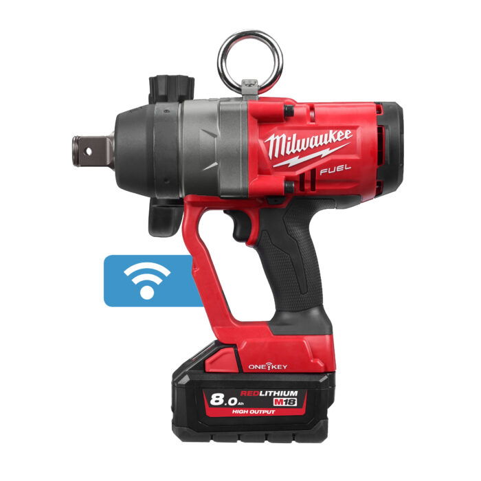 M18 ONEFHIWF1-802X-Avv. a impulsi alta potenza 18 Volt 1" 8,0Ah Tecnologia FUEL ONE KEY valigetta HeavyDuty con anello di frizione F-Milwaukee