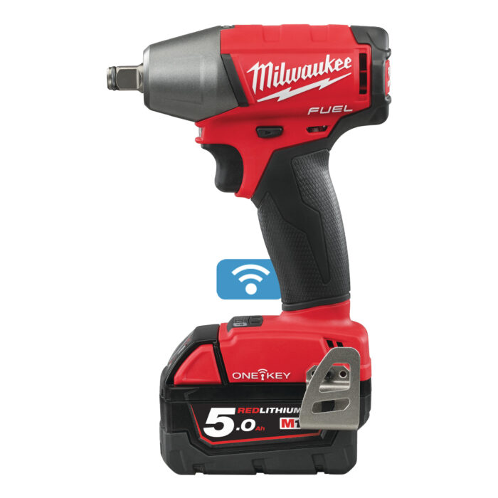 M18 ONEIWF12-502X-Avv. a impulsi compatto 18 Volt 1/2" 5,0Ah Tecnologia FUEL ONE KEY valigetta HeavyDuty con anello frizione F -Milwaukee