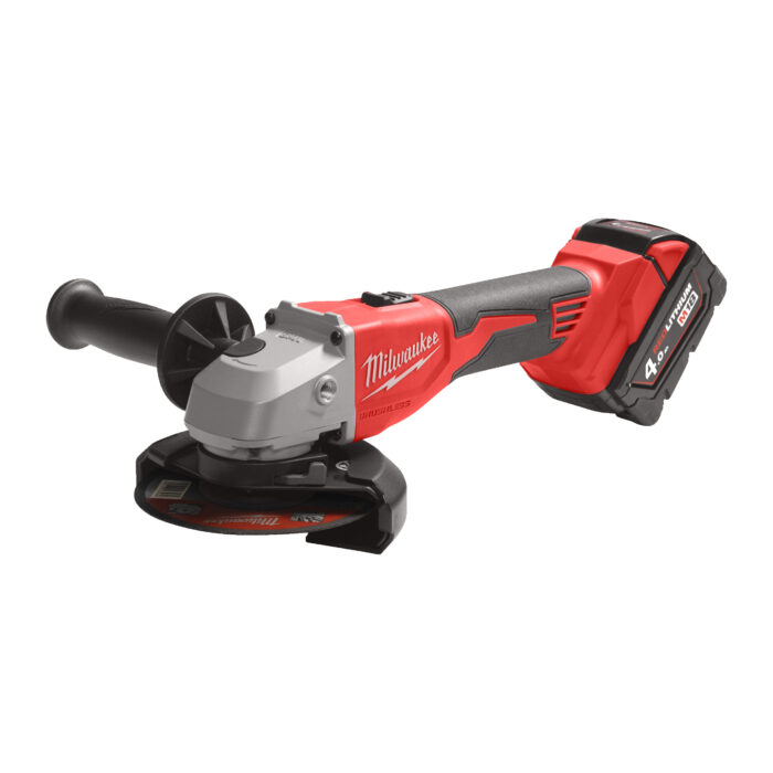 M18 BLSAG125X-402X -Smerigliatrice 18 Volt disco 125 mm - 4 Ah, avvio a slitta valigetta Heavy Duty-Milwaukee