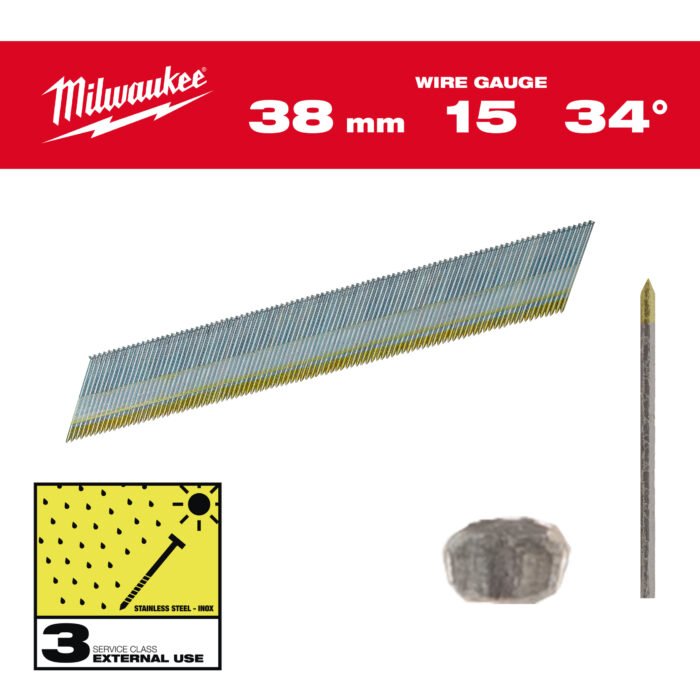 GROPPINO 15G/34/38mm/SC3 2500 pz - Inox - GROPPINO 15G/34/38mm/SC3 2500 pz - Inox